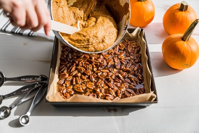 Delight Your Fall with Moist Caramel Pecan Pumpkin Cake